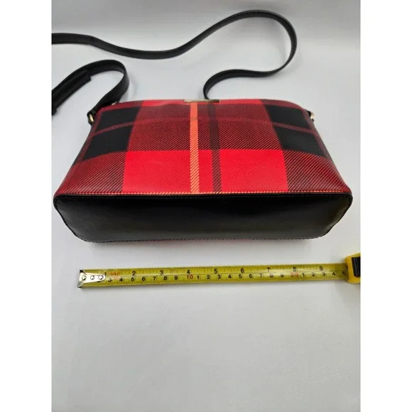 Kate Spade Red Plaid Dome Crossbody Bag‎ & Wallet Set - Picture 6 of 11
